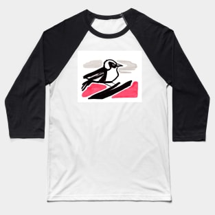 Black and red bird illustration Baseball T-Shirt